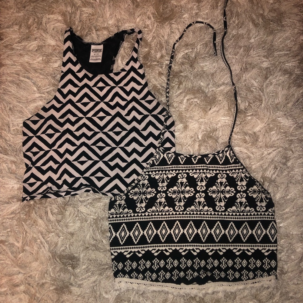 2!!! black and white crop tops